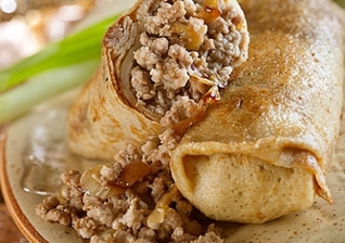 Блинчики с мясом готовые шоковой заморозки