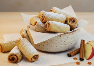 Печенье «Трубочки с карамелизированным яблоком»