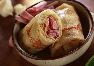 Блинчики с ветчиной и сыром готовые шоковой заморозки